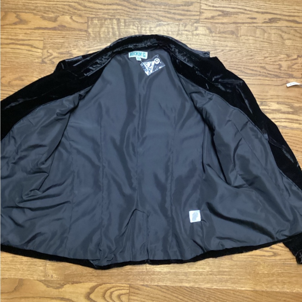 Cavender’s Rockin C Black velvet Women's blazer. Size XL - Picture 9 of 16